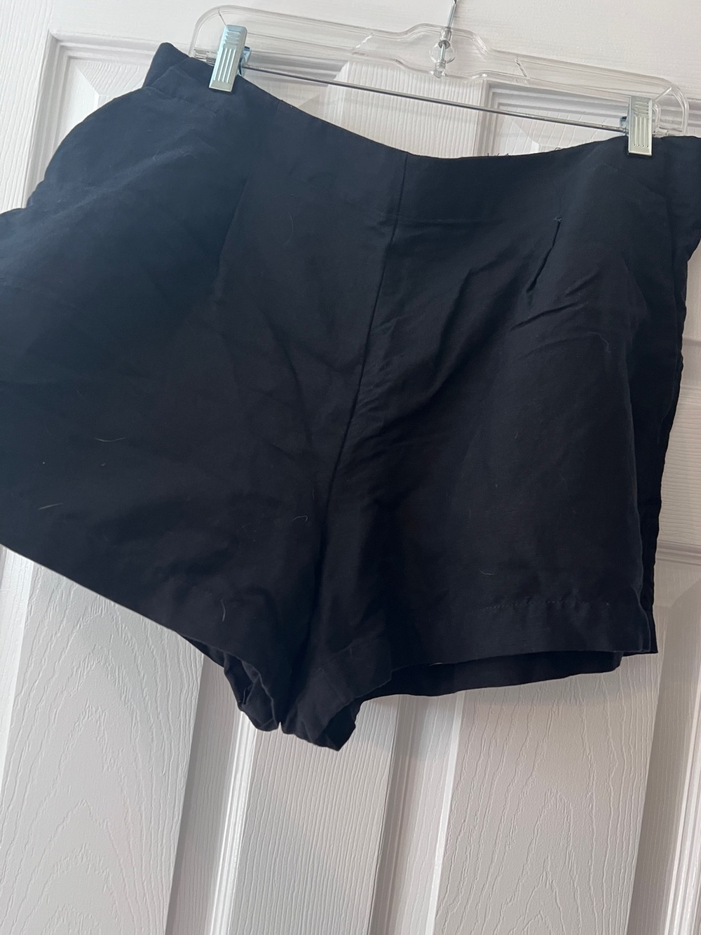 LOFT Black High-Waist Tailored Shorts